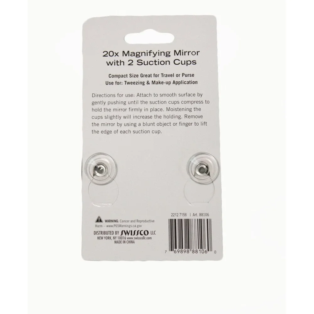 4 Pack Swissco 10x Magnifying Mirror w/ 2 Suction Cups